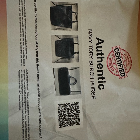 Tory Burch purse 100% authentic navy blue - Picture 7 of 7